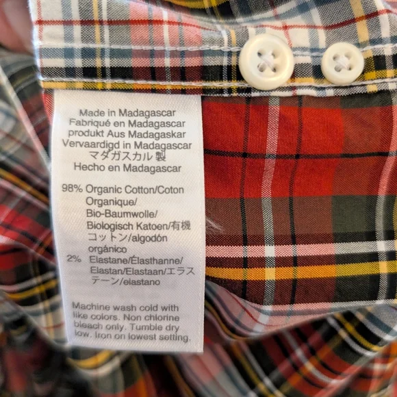 J.Crew Stretch Cotton Shirt, Plaid (Red, White +) - Picture 5 of 5